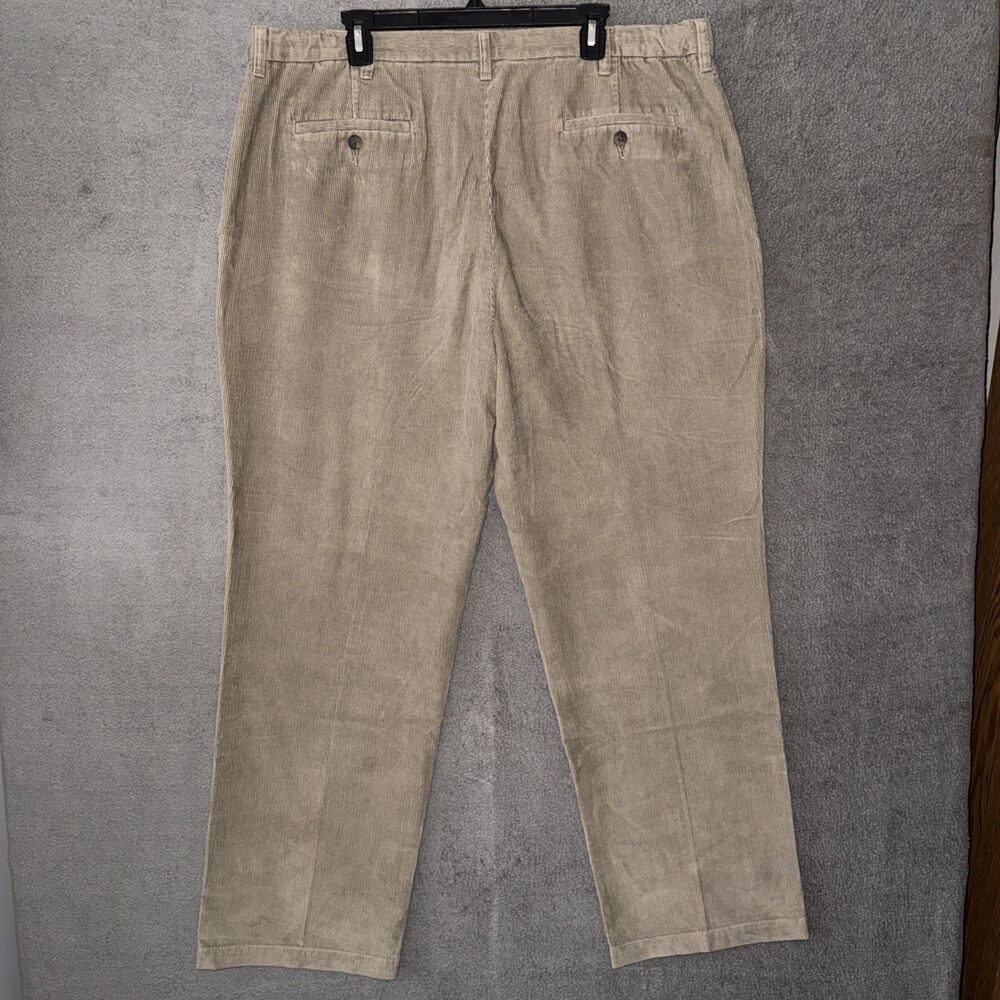 Haggar Corduroy Pants Mens 40x31 (Tag 42) Tan Expandable Waist WPL 386 - Picture 5 of 12